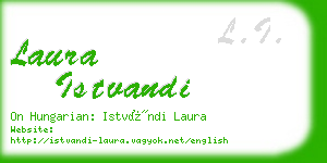 laura istvandi business card